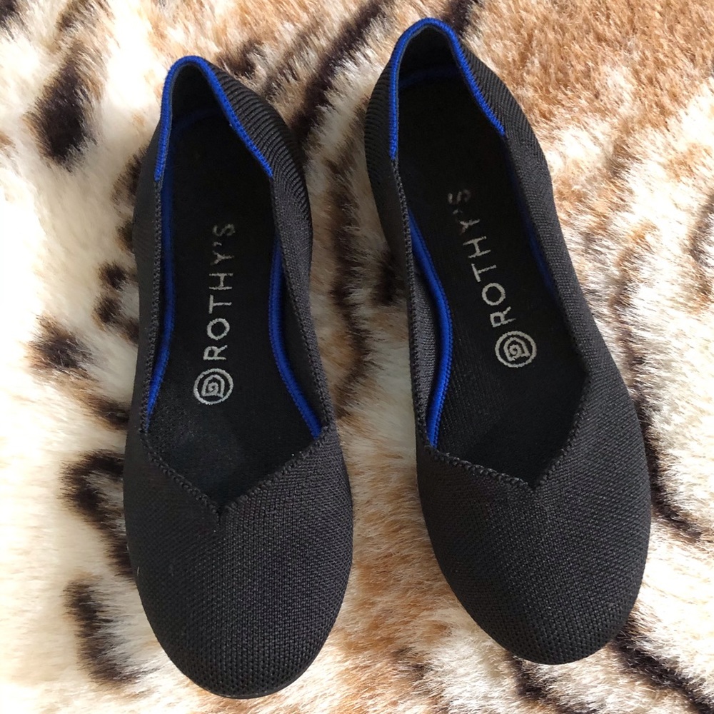 ROTHYS EUC The Flat Sz 7 in Black Solid
